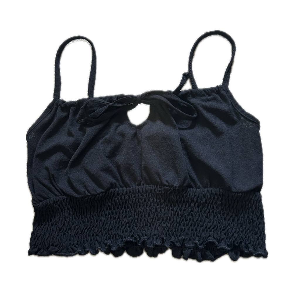 Topshop Black Crop Top
